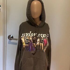 Taylor Swift Eras Hoodie Medium Folklore Dark Gray Swifty Merch